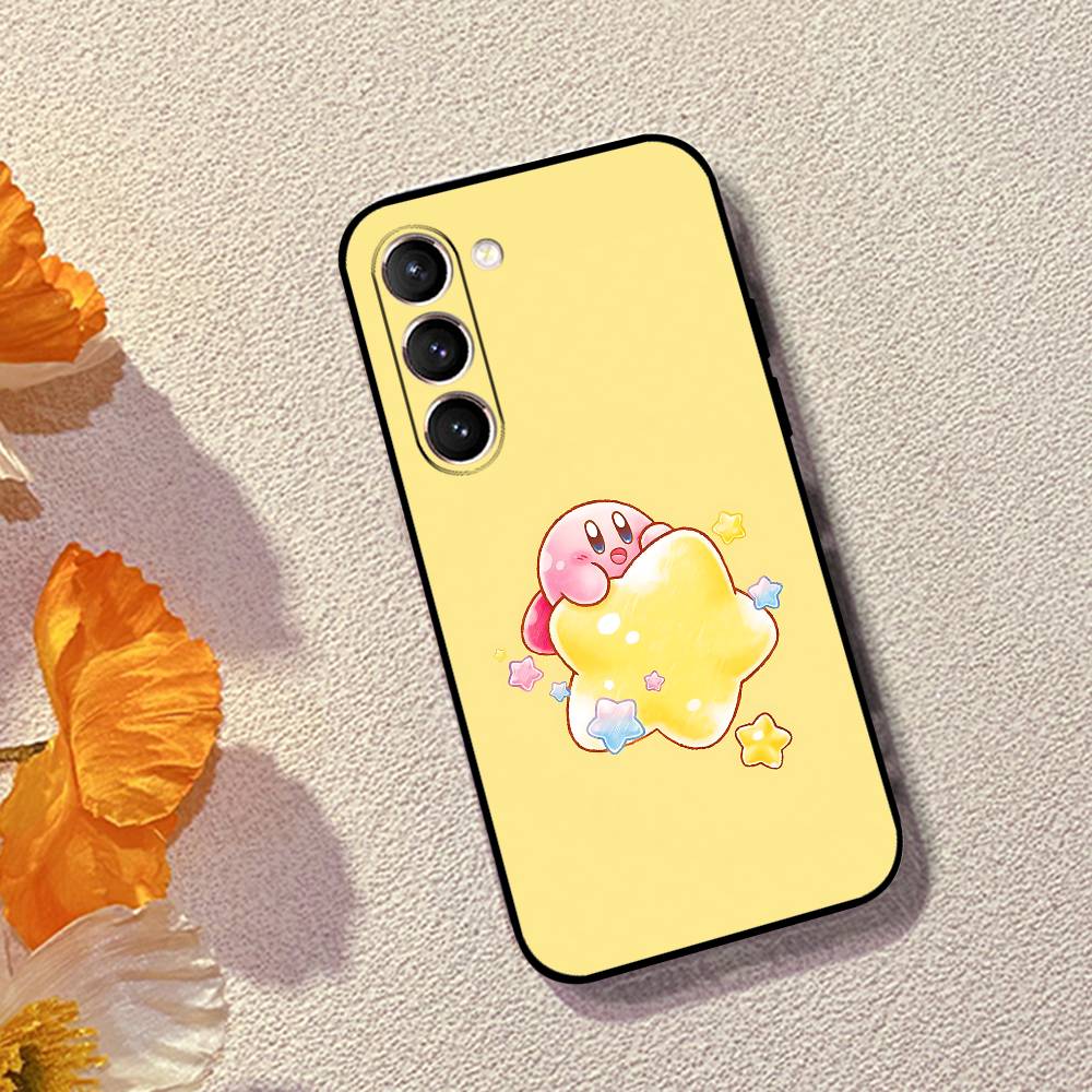 J-Kirby Phone Case Black Ultra-thin Shockproof Case For Samsung S24/S25/S22/S30/Note20/Lite/Ultra/5G/Plus/FE