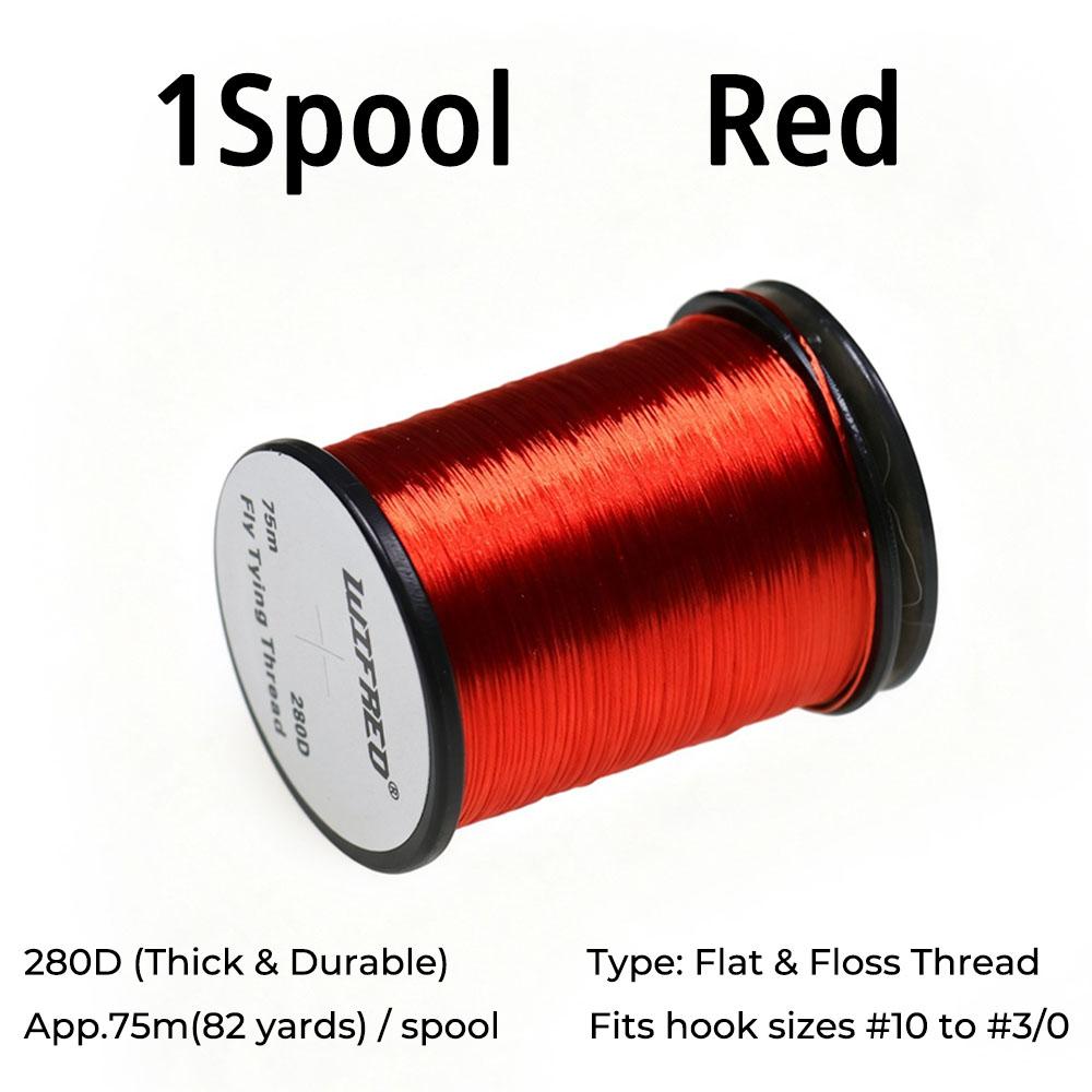 280D High Strength Fly Tying Thread Nylon Flat Floss for Saltwater Streamers Big Wet Nymphs Baitfish Predator Muskie Pike Flies