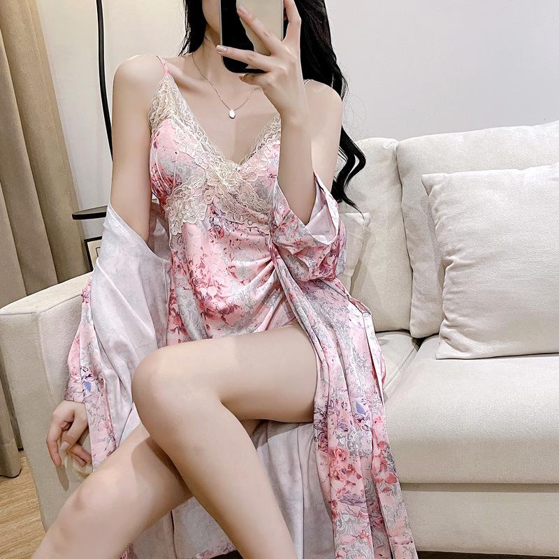 Sommer Eis Seide Spitze Camisole und Shorts Set für Damen