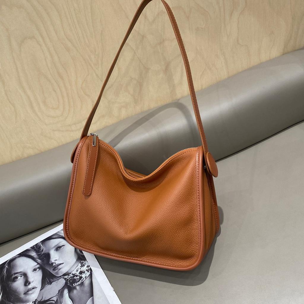 Top Layer Soft Cowhide Small Square Bag High End Single Shoulder Crossbody Bag New Large Capacity Genuine Leather Women's Bag