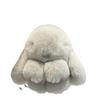 [SinfoniaA] Chaveiro de Pelúcia, Chaveiro de Coelho Fofo, Chaveiro de Pelo Fofo e Fofo, Chaveiro de Coelho Lontra, Pingente de Bolsa, Item Calmante, Acessório (Prata