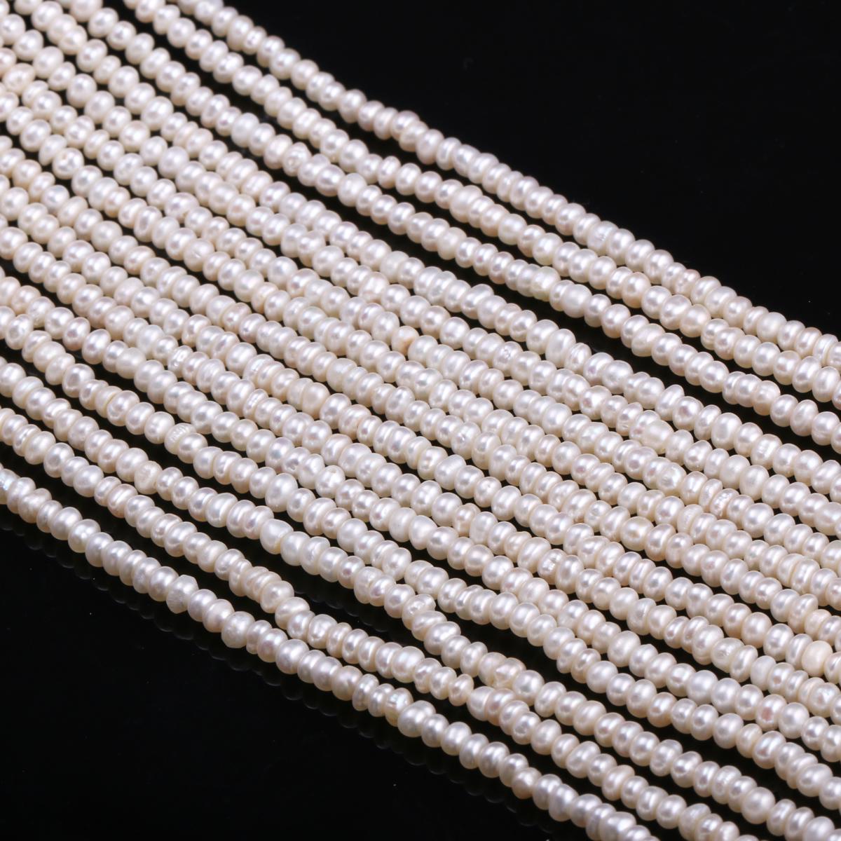 

1String, Oblate Pearls, 2.5–3 Mm, Boho White Natural Freshwater Pearl Beads for Jewelry Making DIY Necklace Bracelet Crafts, Mother s Day Gift 36cm 1String/2.5-3mm-36cm белый