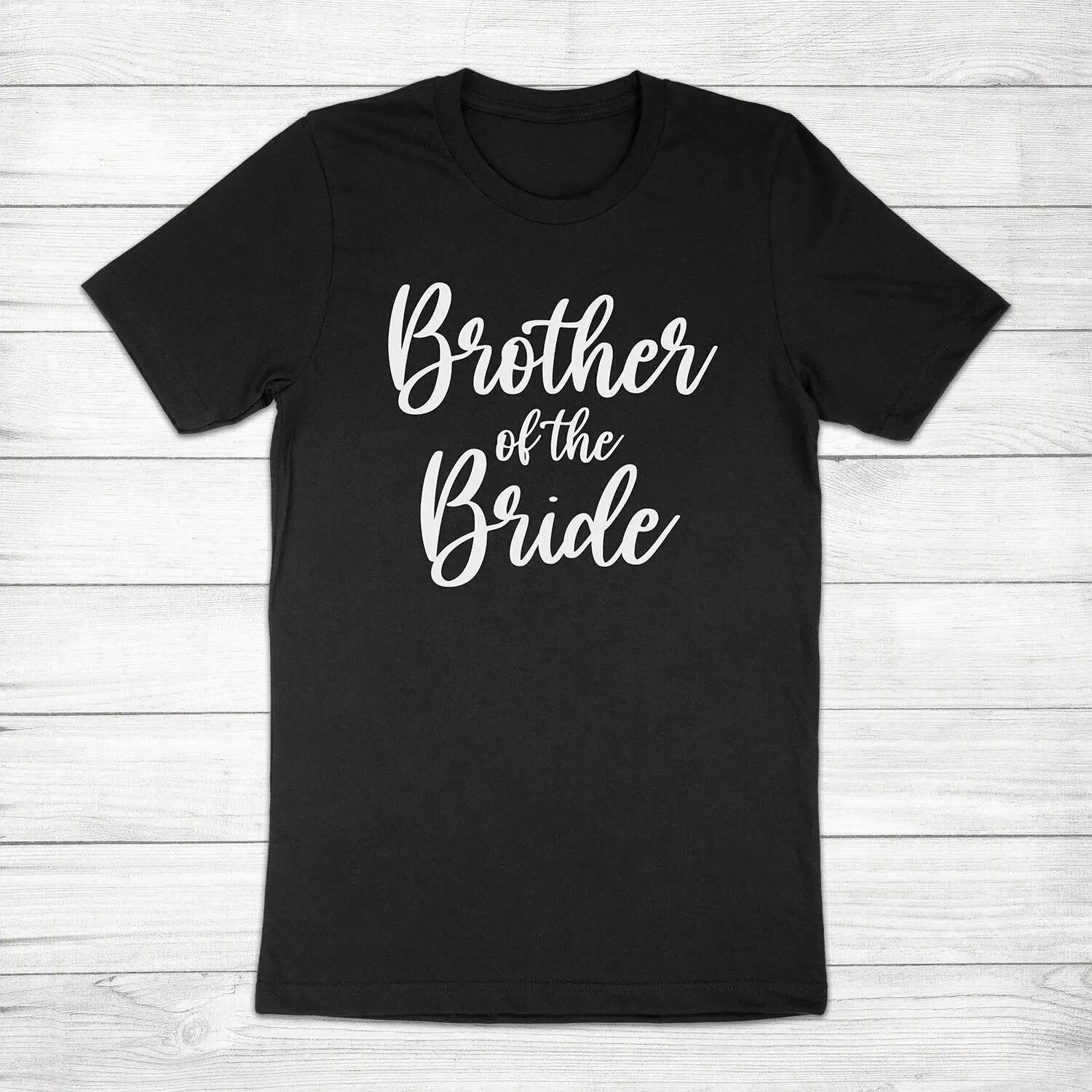 Brother of the Bride Gift Bridal Shower Bachelor Party Groomsman Tee T-Shirt S чёрный