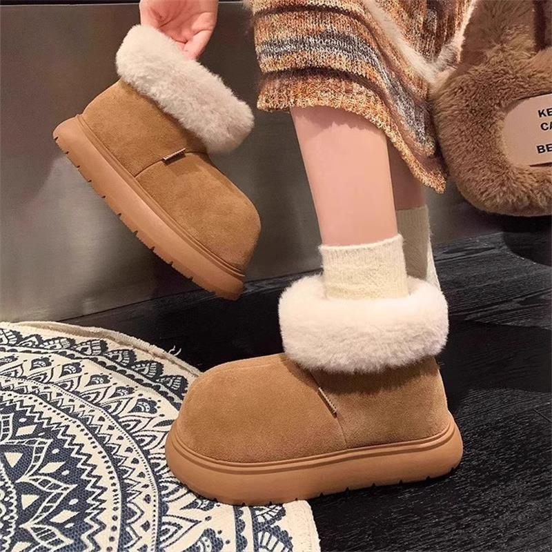 

Верблюжьи ретро-зимние сапоги женские зимние новые на толстой подошве универсальные средней высоты из бархата с тепловым хлопком 40 верблюд