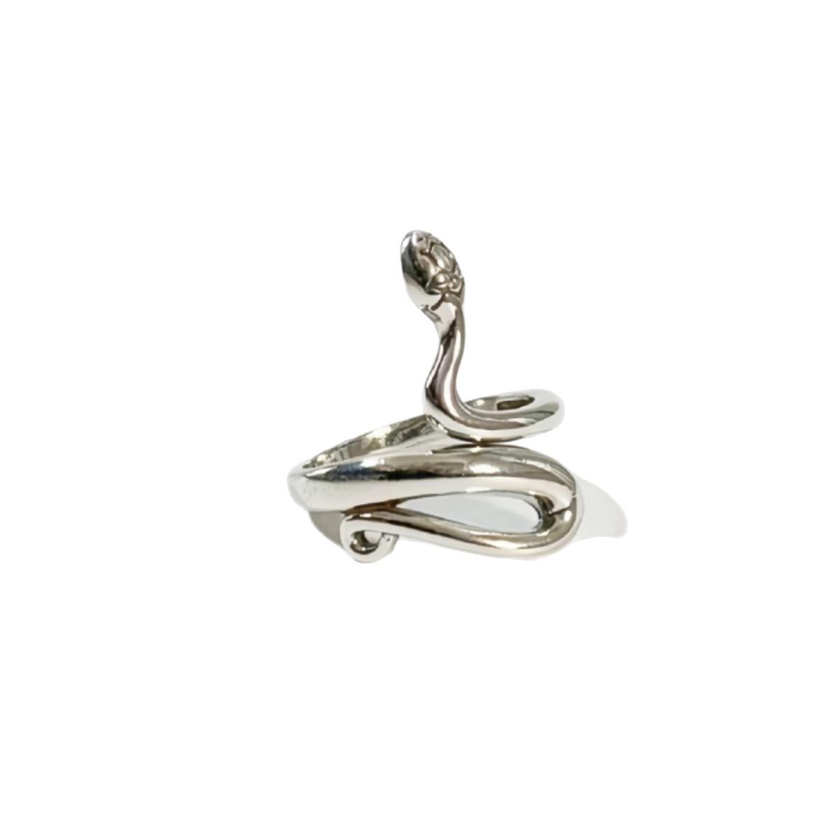 Personalized Snake Print Ring Set: European American Style, Unisex Hip Hop Small Snake Finger Rings античный серебряного