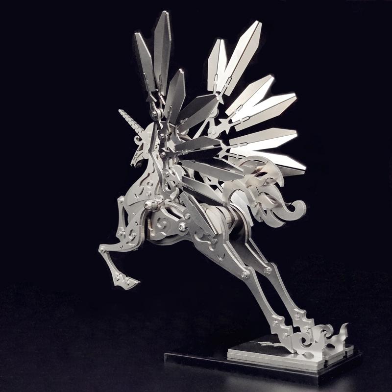 3D DIY Assembly of Metal Insects Birthday Gifts Holiday Gifts High-Quality Simulated Animal Models Unicorns Foxes Metal Model