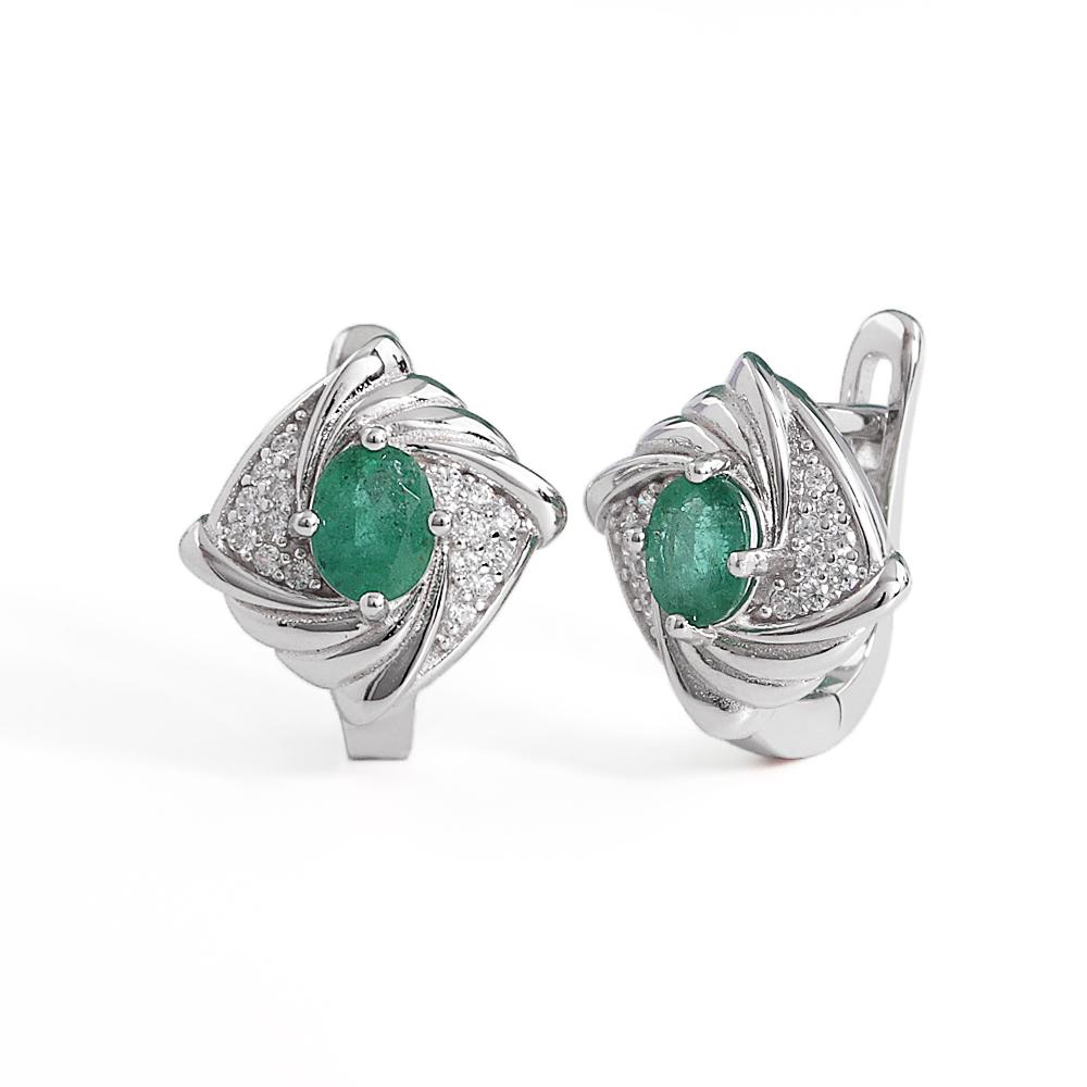 Elegant Design 925 Sterling Silver Earrings Natural Oval 4*5mm emerald Real Gemstone Women Fine Jewelry for mom's festival gifts
