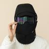 Winter Solid Color Windproof Lei Feng Hat & Scarf: Integrated Cycling Ear Protection & Warmth