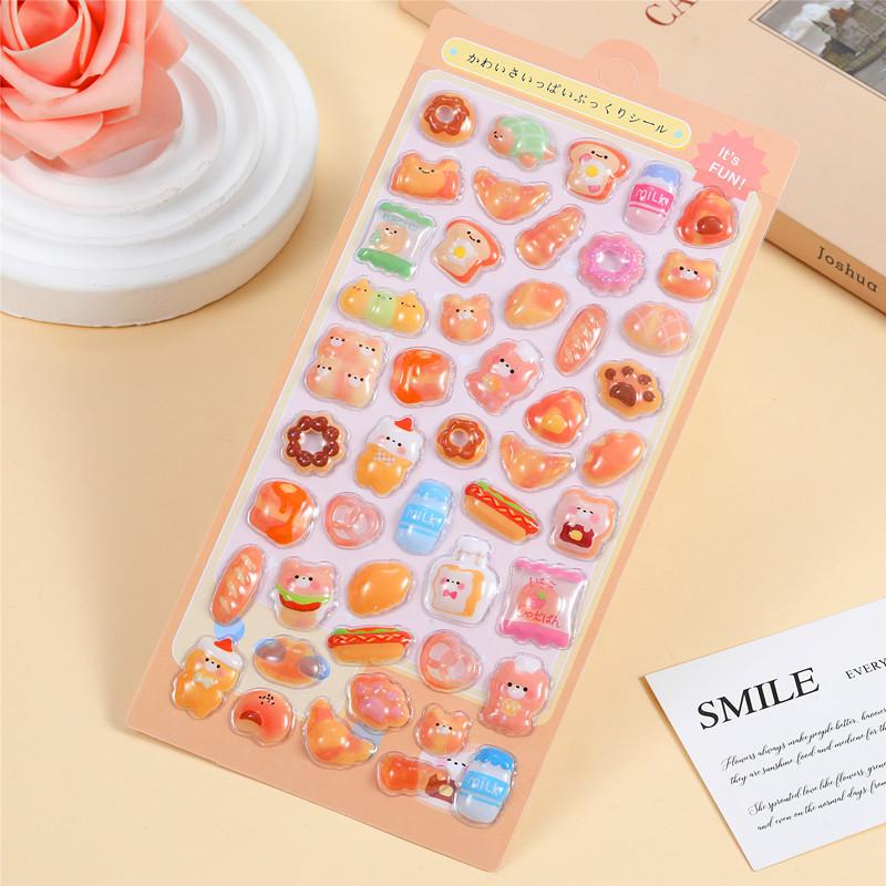 3D Cute Japanese Anime Floating Stickers, Fun & Hollow Embossed Decals for Kids