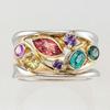 Irregular Colorful Crystal Rings for Women Hollow Out Design Inlaid Zirconia Fashion Party Jewelry Finger Accessories