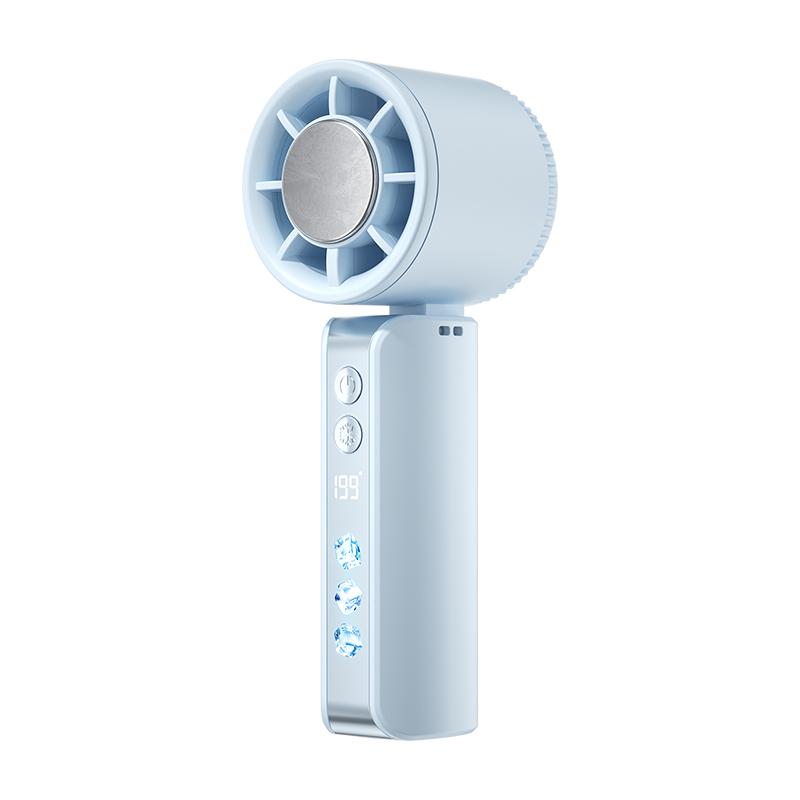Xiaomi 2026 199 Speeds Portable Handheld Fan with Ice Cooling Tech Turbo 180° Foldable Personal Fan with Digital Display for OUTDOOR