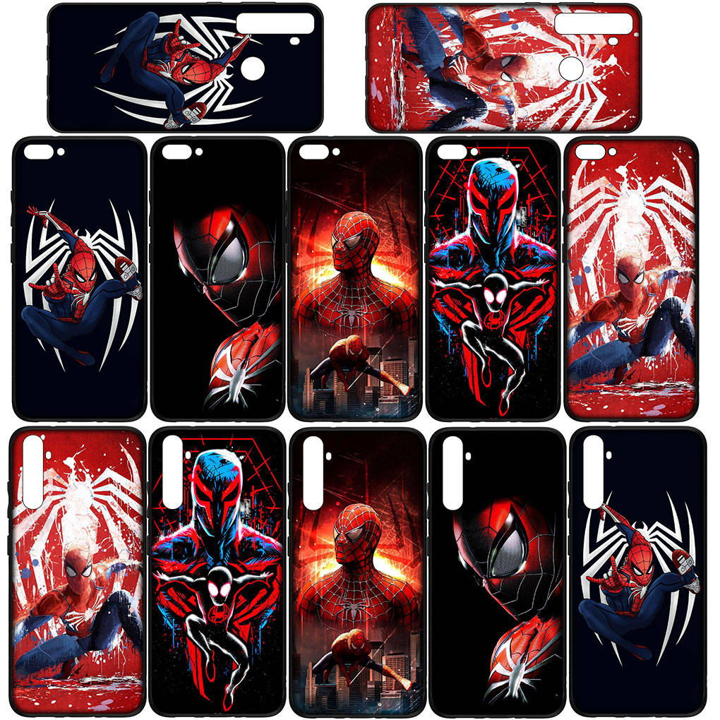 Phone Case for Samsung Galaxy S25 S24 S23 iPhone 16 15 Xiaomi Redmi Note 14 13 12 16E X 11 Pro Max OPPO Moto Huawei Marvel Spiderman Spider Man Cover