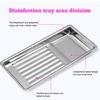 Salon Grade Nail Art Tool Disinfectings Tray Steel Build Spacious Interior Antisilp Base for Safe Sterilizations Tray