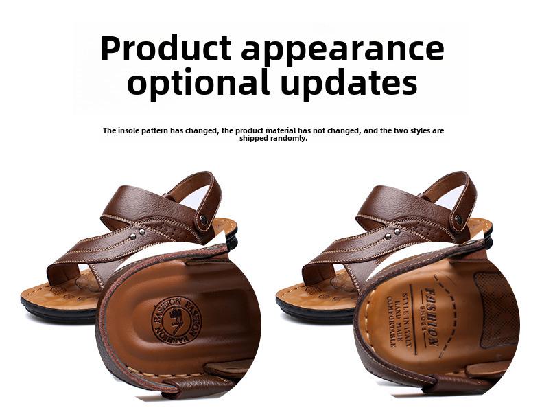 Pánské kožené sandály na léto 2025 - Ležérní plážová obuv a módní pantofle