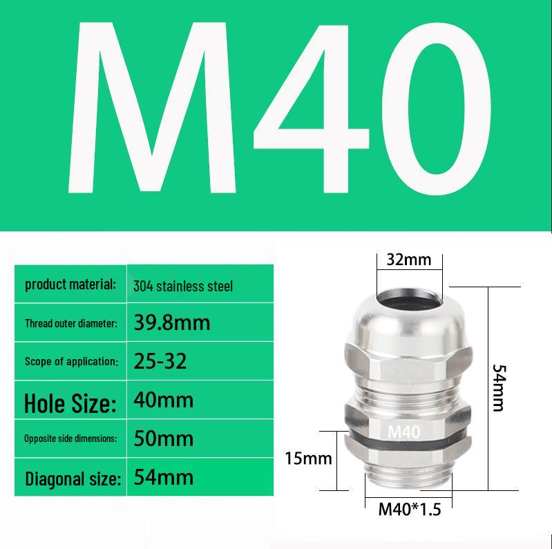 M Series Waterproof Stainless Steel Explosion-Proof Cable Gland and Sealing Connector