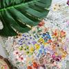 50Pcs Flower Stickers Natural Plants Decoration Mobile Phone Case Notebook Stationary Diy Transparent Pet Stickers Waterproof
