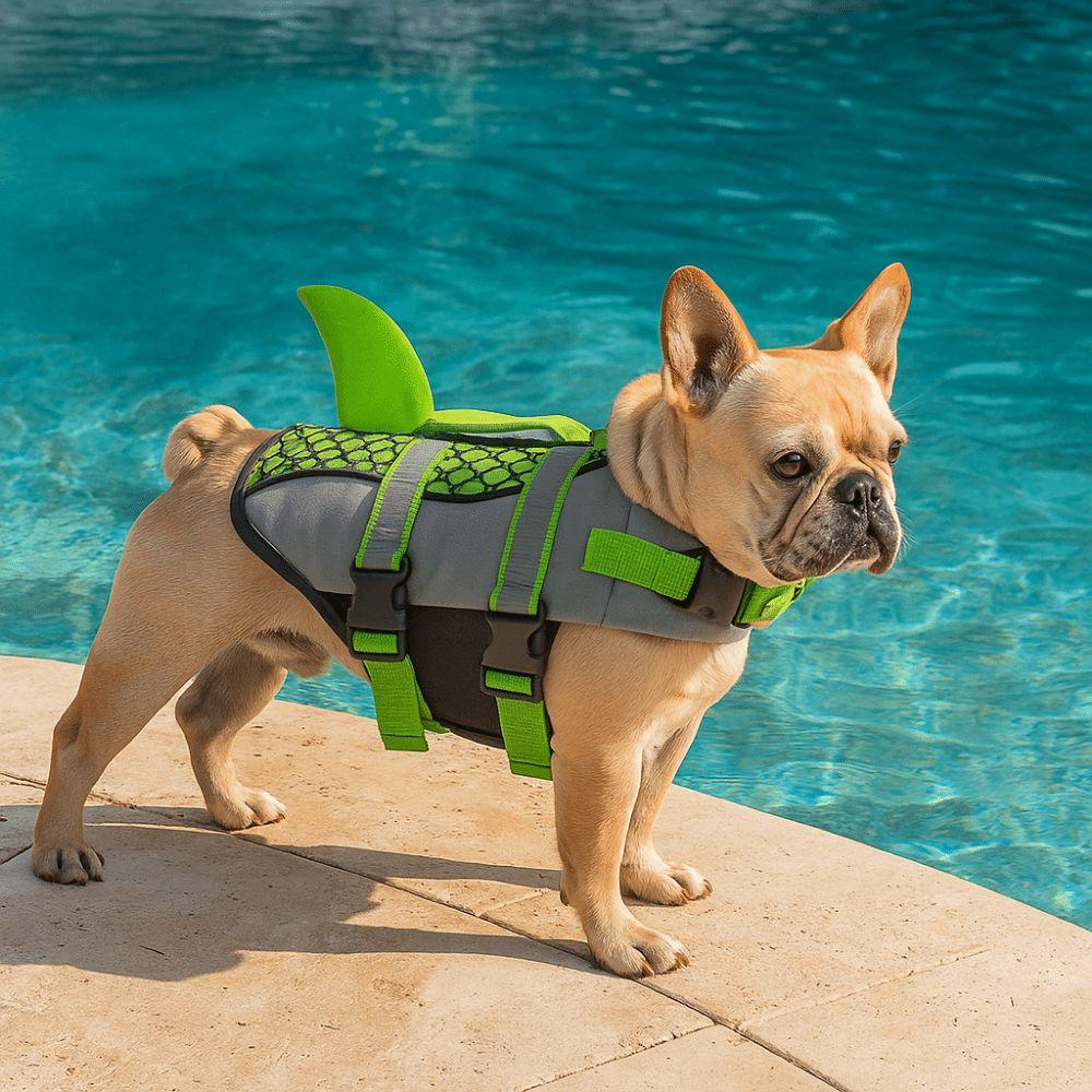 Enhanced Buoyancy Dog Swimsuit Reflective Dogs Swimming Clothes Shark Dog Life Jacket  For Dogs
