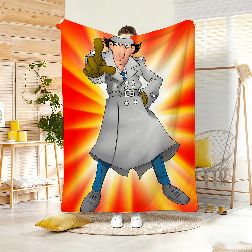 Anime I-Inspector GadgetS Throw Lightweight  Flannel Blanket Soft Skin-friendly for Summer Cooling