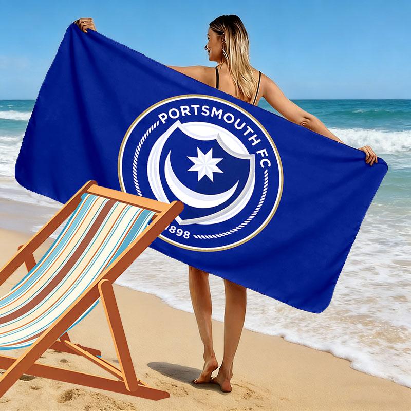 Asciugamano da Spiaggia Stampa Portsmouth, Asciugamano Grande Morbido ad Asciugatura Rapida per Spiaggia Campeggio Nuoto