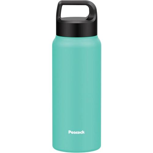 The-peacock Thermos Industry (The-peacock) Peacock Water Bottle, 600ml, Insulated, with Handle, Compatible with Sports Drinks, 0.6L, Emerald Green, AK