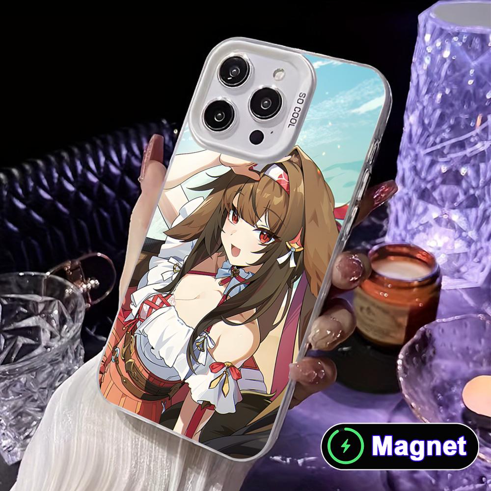 

ZZZ Ye Shunguang Phone Case for iPhone 17 16 15 14 13 12 11 X XR XS Air Pro Max Plus Colorful Silver MagSafe Cover iPhone 12 Pro
