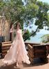 New Vacation Soft Pink Tulle Dress Fairy Elegant Mesh Morning Robe Dress