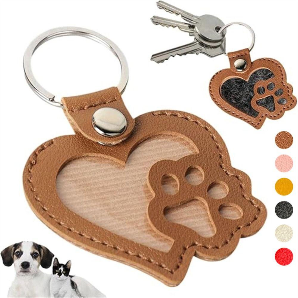 Multiple Colors Pet Hair Memorial Keychain Mini Pet Hair Storage Bag Memorial Gift