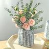 24Pcs Artificial Leaves Realistic Care Easy Simulated Plastic 38cm Eucalyptus Green Plant Branch