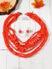 New Bohemian Handmade Beaded Seed Bead Necklace European American Exaggerated Retro Style Women Jewelry