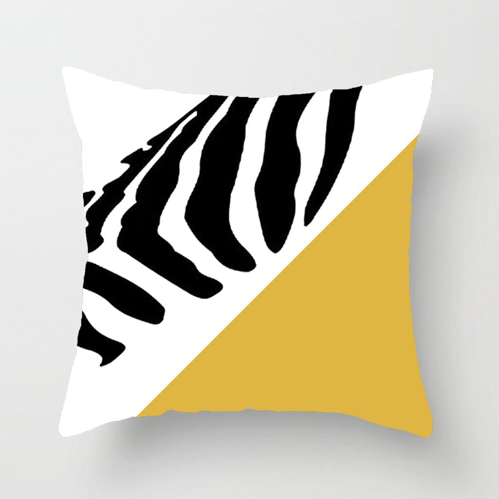 Yellow Nordic Cushion Gray Sofa Pillow Cover Model House Cushion Living Room Sofa Geometric Warm Yellow Cushion Cover