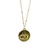 Women's Radiant Eye Pendant Cross Chain Necklace - Versatile Street Style Jewelry in Stainless Steel