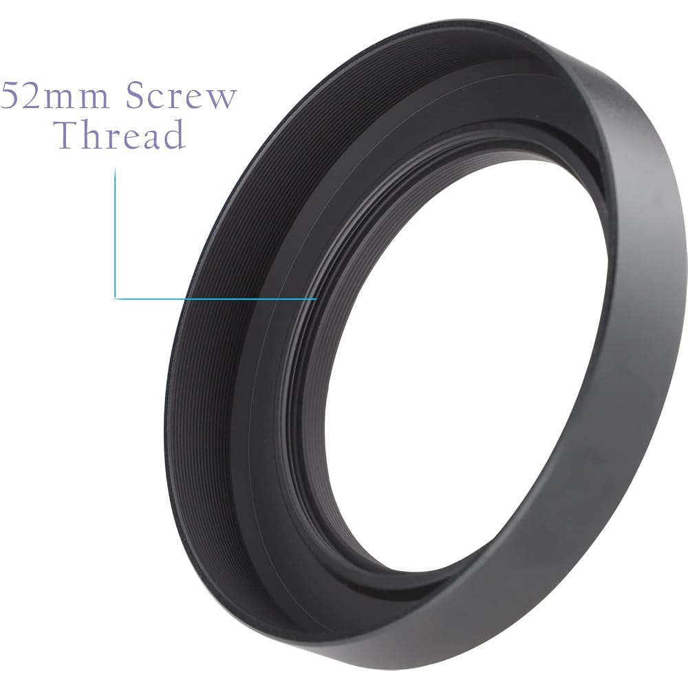 Haoge Metal Lens Hood for Nikon NIKKOR Z 40mm f/2, Z 28mm f/2.8, and Z 28mm f/2.8 (SE) Lenses, Screw-on Type, Compatible with 52mm UV Filters and 52mm