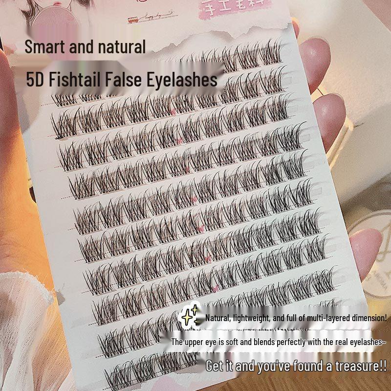 FAICCIA Fluffy 5D Fishtail False Eyelashes for Beginners