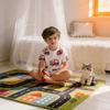 Boys Summer Cotton Cartoon Short Sleeve Twopiece Pajama Set For Kids