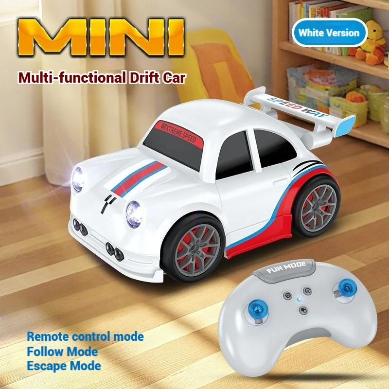 

2.4G mini RC smart drift car featuring lights and sounds multi-function remote control panel suitable ideal for indoor/outdoor entertainment