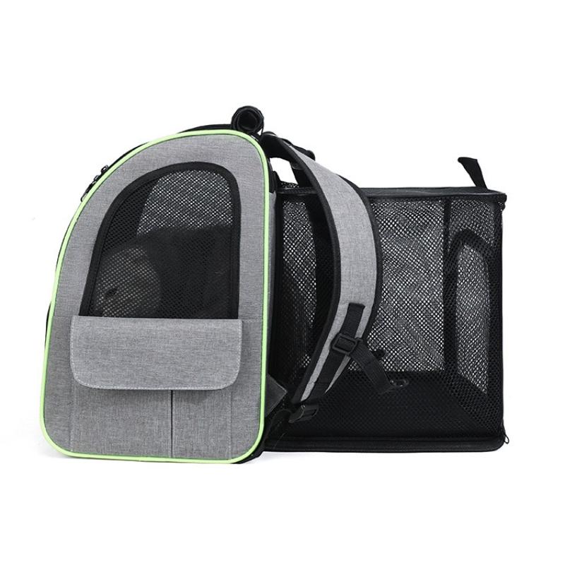 Expandable Cat Backpack Carrier Breathable Mesh Travel Hiking Camping Pet Bag with Sunshade Cover Portable Space