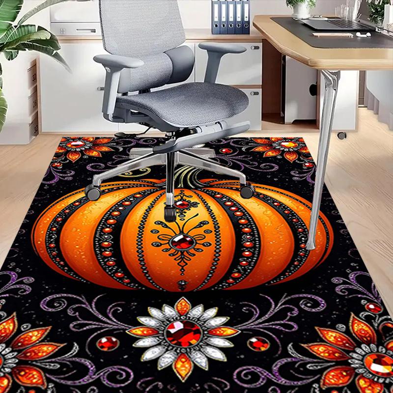 1PC Pumpkin Artwork Extra Large Non Slip Floor Carpet, Office, Family, Studio   Large Area Rug Indoor Rugs, Bold Statement Piece