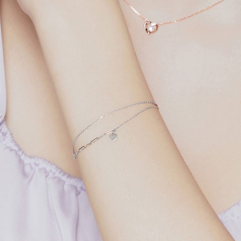 J.ESTINA LALA J Heart Clip Bracelet (JJLJB03BS320SW7S0)
