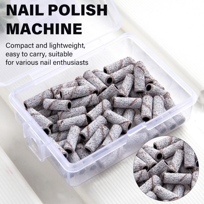 Small Sanding Bands for Nails Drill Nail Sanding Drill Bits Set 80/120/150/180/240 Grits Nail Sanding File for Nail