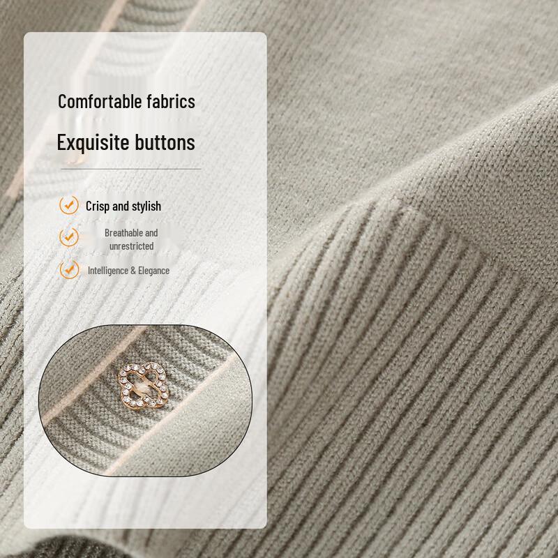 Mid-Aged Women's Casual Round Neck Knit Sweater