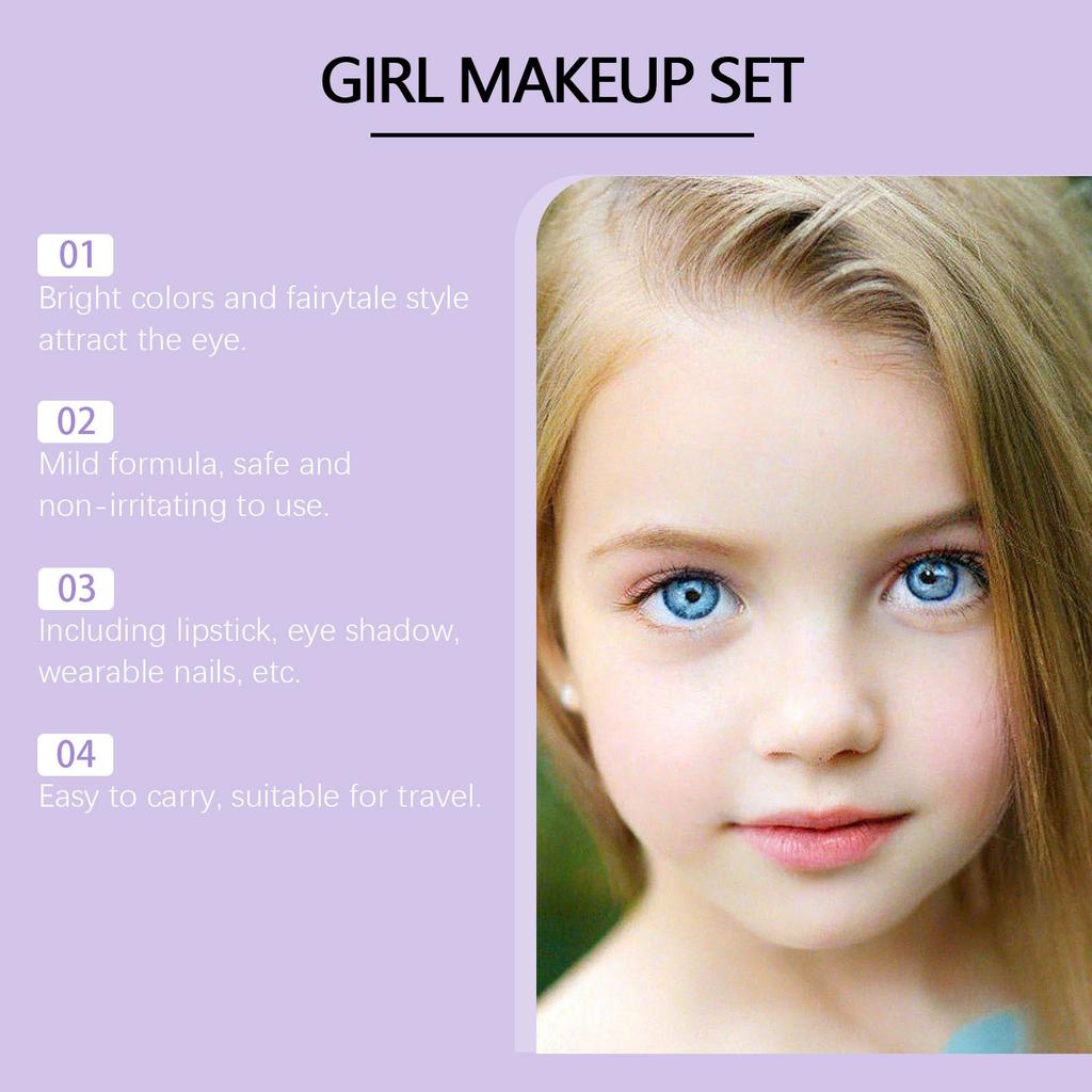 Children's Nail Polish Set, Children's Makeup Set, 12 Piece Set, Girls' Gift, Makeup Toys, A Party For 7,8,9,10,11,12 Year Old Girls