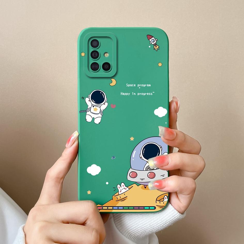 Phone Case For Samsung A51 A71 A 51 Cover Fashion Design Shockproof Matte Liquid Silicone Soft Bumper For Galaxy A 71 A31 Fundas
