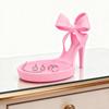 3D Printed High Heel Jewelry Holder with Bow Elegant Shoe Shaped   Ear  Bracelet   Unique Display Stand Pink