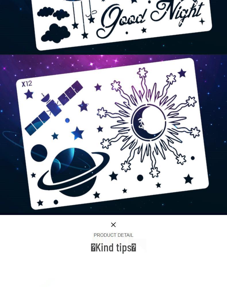 Cross-Border Romantic Starry Sky Painting Template: DIY Wall Art Tracing Board