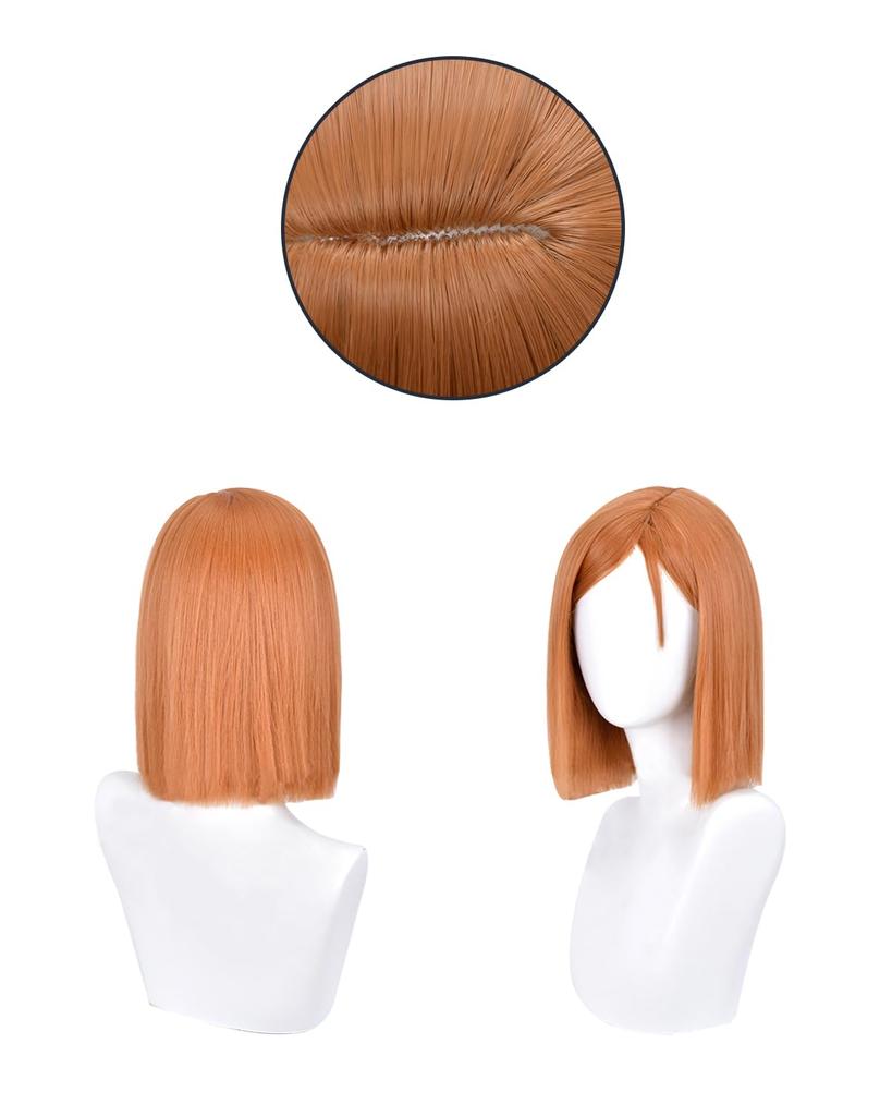Kugisaki Nobara Cosplay Costume with Grade 3 Full Adult Perfect for School Festivals Nobara Wig Size [Excellent Quality] Wig, Sorcerer, Anime, Set,