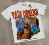 Meichao Vale New Retro Character Print Summer High Street Men and Women Loose Casual Wash Old Short Sleeve T-shirt