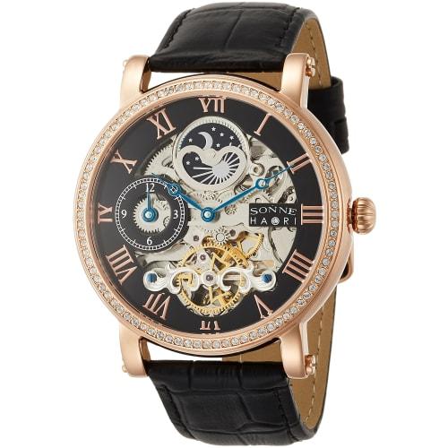 

Sonne H013 Часы из нержавеющей стали с черным циферблатом, автоматические, 44 мм (H013PGZ-BK) для мужчин