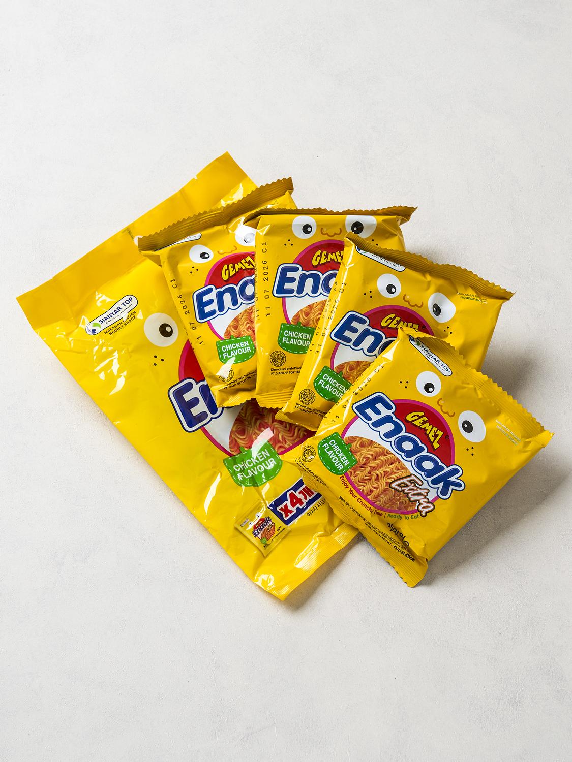 Gametz Enak Snack Noodles, Savory Flavor (30g x 4 Packs) 1ea