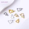 18K Gold Plated 10/12mm Heart Lobster Clasp Connector,Brass Love Lobster Claw Clasp Hook Accessories,Jewelry Materials Wholesale