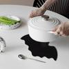 10pcs Heat-resistant Halloween Table Mat Black Bat Drink Coasters Wine Cup Mats  Kitchen Decor